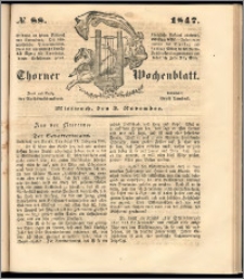 Thorner Wochenblatt 1847, No. 88 + Beilage