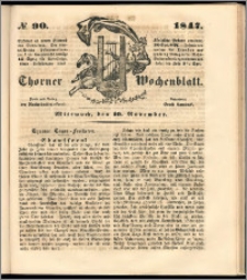 Thorner Wochenblatt 1847, No. 90 + Beilage