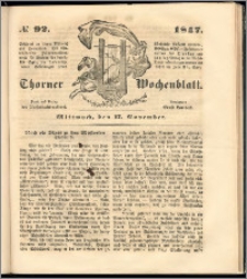 Thorner Wochenblatt 1847, No. 92 + Beilage