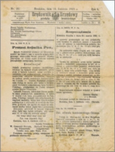 Orędownik Urzędowy powiatu brodnickiego R. 1925, Nr 20