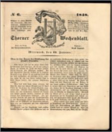 Thorner Wochenblatt 1848, No. 6 + Beilage