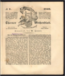 Thorner Wochenblatt 1848, No. 7 + Beilage