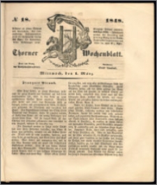 Thorner Wochenblatt 1848, No. 18 + Beilage