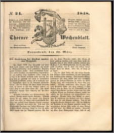 Thorner Wochenblatt 1848, No. 21 + Beilage