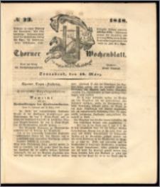 Thorner Wochenblatt 1848, No. 23 + Beilage