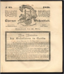 Thorner Wochenblatt 1848, No. 25 + Beilage