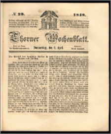 Thorner Wochenblatt 1848, No. 29 + Beilage