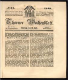 Thorner Wochenblatt 1848, No. 31 + Beilage