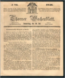 Thorner Wochenblatt 1848, No. 74 + Beilage