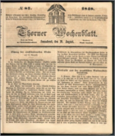 Thorner Wochenblatt 1848, No. 87 + Beilage