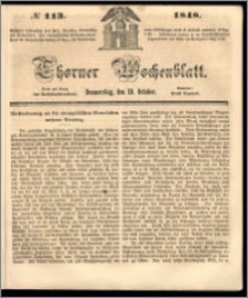 Thorner Wochenblatt 1848, No. 113 + Beilage