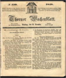 Thorner Wochenblatt 1848, No. 139 + Beilage