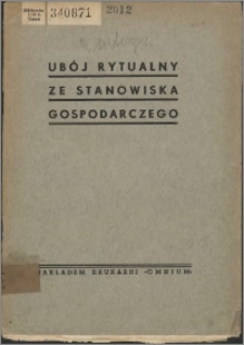 Ubój rytualny ze stanowiska gospodarczego