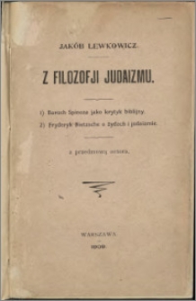 Z filozofii judaizmu