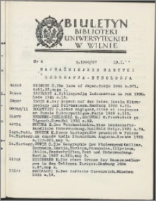 Biuletyn Biblioteki Uniwersyteckiej w Wilnie 1936/1937 nr 6