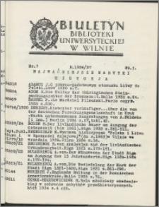 Biuletyn Biblioteki Uniwersyteckiej w Wilnie 1936/1937 nr 7