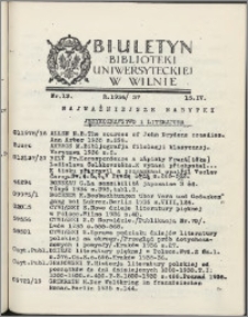 Biuletyn Biblioteki Uniwersyteckiej w Wilnie 1936/1937 nr 13