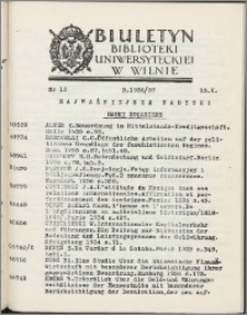 Biuletyn Biblioteki Uniwersyteckiej w Wilnie 1936/1937 nr 15