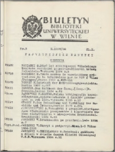 Biuletyn Biblioteki Uniwersyteckiej w Wilnie 1937/1938 nr 3
