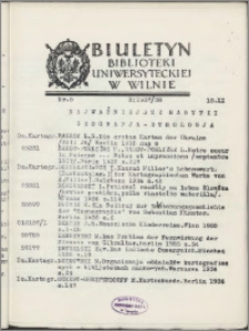 Biuletyn Biblioteki Uniwersyteckiej w Wilnie 1937/1938 nr 5