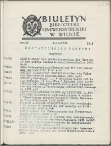 Biuletyn Biblioteki Uniwersyteckiej w Wilnie 1937/1938 nr 10