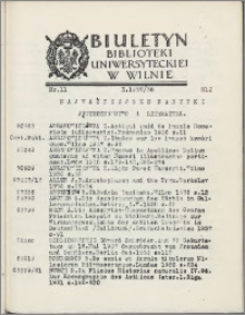 Biuletyn Biblioteki Uniwersyteckiej w Wilnie 1937/1938 nr 11