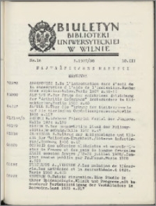 Biuletyn Biblioteki Uniwersyteckiej w Wilnie 1937/1938 nr 16