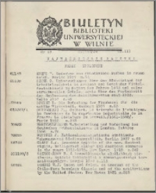 Biuletyn Biblioteki Uniwersyteckiej w Wilnie 1938/1939 nr 18