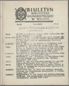 Biuletyn Biblioteki Uniwersyteckiej w Wilnie 1938/1939 nr 20