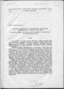 Zmiany sukcesyjne w rezerwacie halofitów Ciechocinek w latach 1954-1965