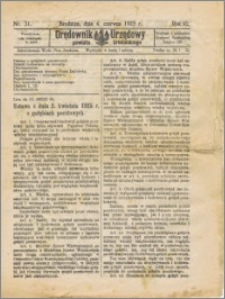 Orędownik Urzędowy powiatu brodnickiego R.1925, Nr 31
