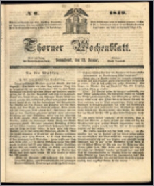 Thorner Wochenblatt 1849, No. 6 + Beilage