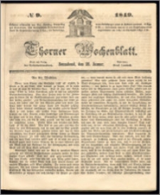 Thorner Wochenblatt 1849, No. 9 + Beilage, Wahlprogramm