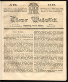 Thorner Wochenblatt 1849, No. 20