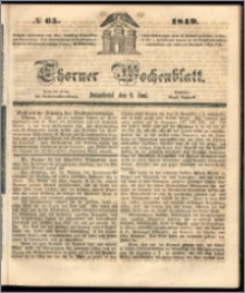 Thorner Wochenblatt 1849, No. 65 + Beilage
