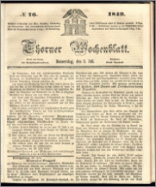 Thorner Wochenblatt 1849, No. 76