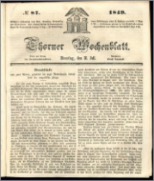 Thorner Wochenblatt 1849, No. 87