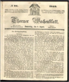 Thorner Wochenblatt 1849, No. 91