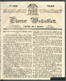 Thorner Wochenblatt 1849, No. 104 + Beilage