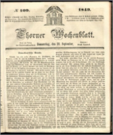Thorner Wochenblatt 1849, No. 109