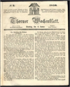 Thorner Wochenblatt 1850, No. 3