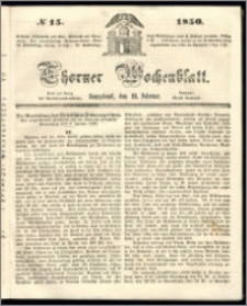 Thorner Wochenblatt 1850, No. 15