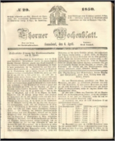 Thorner Wochenblatt 1850, No. 29 + Beilage
