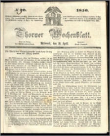 Thorner Wochenblatt 1850, No. 30
