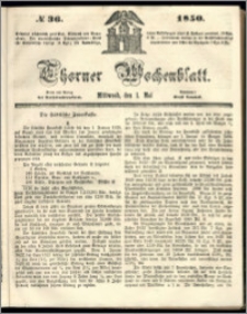 Thorner Wochenblatt 1850, No. 36 + Beilage