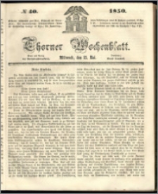 Thorner Wochenblatt 1850, No. 40 + Beilage