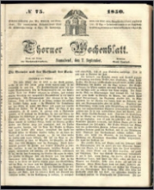 Thorner Wochenblatt 1850, No. 75