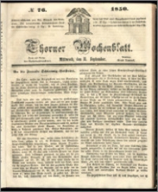 Thorner Wochenblatt 1850, No. 76