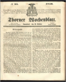 Thorner Wochenblatt 1850, No. 85