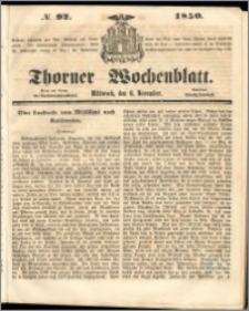 Thorner Wochenblatt 1850, No. 92 + Beilage